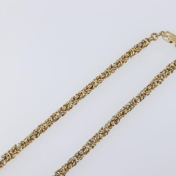 GIVENCHY Necklace Metal 4 Set Gold Tone Silver Auth ka6706