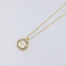 GIVENCHY Necklace Metal 4 Set Gold Tone Silver Auth ka6706-4