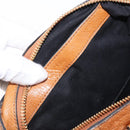 Chloe Etel Hand Bag Leather 2way Brown Gold Auth ka671-18