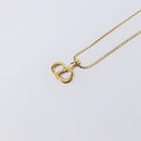 Christian Dior Necklace Metal Gold Tone Auth ka6711-10