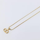Christian Dior Necklace Metal Gold Tone Auth ka6711-12