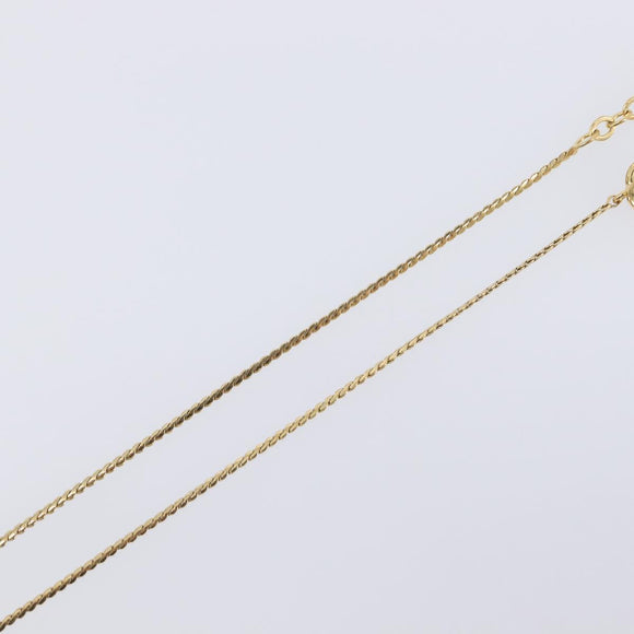 Christian Dior Necklace Metal Gold Tone Auth ka6711