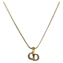 Christian Dior Necklace Metal Gold Tone Auth ka6711-1