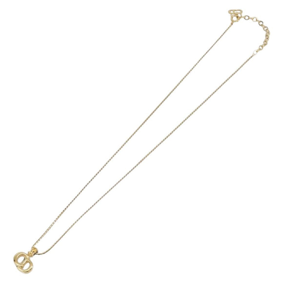 Christian Dior Necklace Metal Gold Tone Auth ka6711