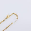 Christian Dior Necklace Metal Gold Tone Auth ka6712-7