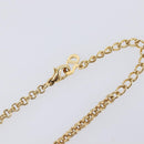 Christian Dior Necklace Metal Gold Tone Auth ka6712-8