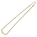 Christian Dior Necklace Metal Gold Tone Auth ka6712-9