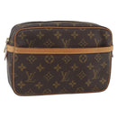 LOUIS VUITTON Monogram Compiegne 23 Clutch Bag M51847 LV Auth ka672-1