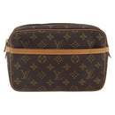 LOUIS VUITTON Monogram Compiegne 23 Clutch Bag M51847 LV Auth ka672-13