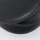 Christian Dior Shoulder Bag Leather Black Gold Tone Auth ka6720-13