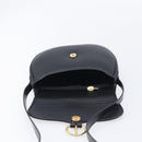 Christian Dior Shoulder Bag Leather Black Gold Tone Auth ka6720-16