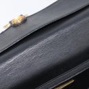 Christian Dior Shoulder Bag Leather Black Gold Tone Auth ka6720-17