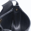 Christian Dior Shoulder Bag Leather Black Gold Tone Auth ka6720-20