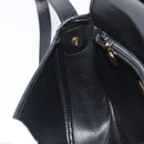 Christian Dior Shoulder Bag Leather Black Gold Tone Auth ka6720-21