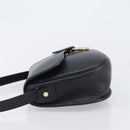 Christian Dior Shoulder Bag Leather Black Gold Tone Auth ka6720-5