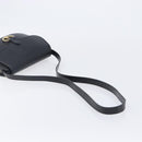 Christian Dior Shoulder Bag Leather Black Gold Tone Auth ka6720-7