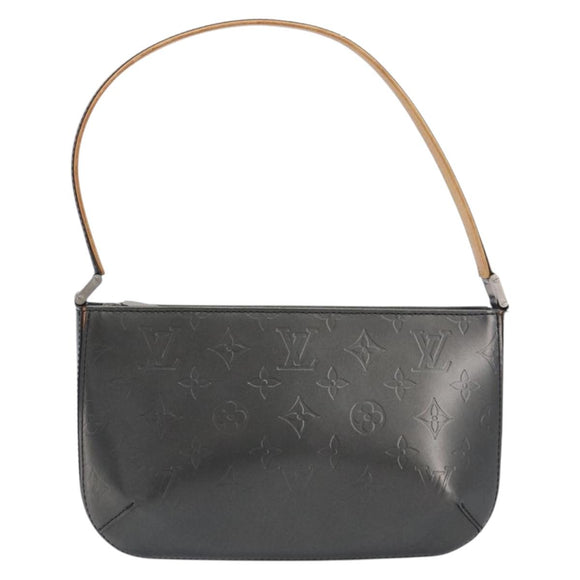 LOUIS VUITTON Monogram Mat Fowler Hand Bag Gray M55142 LV Auth ka6721