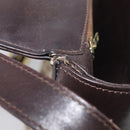 CELINE C Saluki Shoulder Bag Canvas Beige Gold Tone Auth ka6722-19