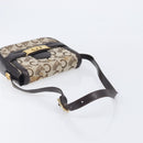CELINE C Saluki Shoulder Bag Canvas Beige Gold Tone Auth ka6722-8