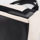 Balenciaga Navy Cabas S Tote Bag Canvas White Black 339933 Auth ka6724A-9