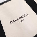 Balenciaga Navy Cabas S Tote Bag Canvas White Black 339933 Auth ka6724A-10