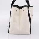 Balenciaga Navy Cabas S Tote Bag Canvas White Black 339933 Auth ka6724A-3