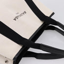 Balenciaga Navy Cabas S Tote Bag Canvas White Black 339933 Auth ka6724A-6