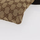 GUCCI GG Canvas Waist Bag Beige Silver 28566 Auth ka673-11