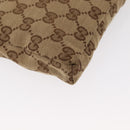 GUCCI GG Canvas Waist Bag Beige Silver 28566 Auth ka673-12