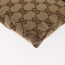 GUCCI GG Canvas Waist Bag Beige Silver 28566 Auth ka673-13