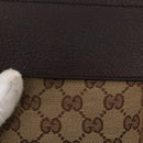 GUCCI GG Canvas Waist Bag Beige Silver 28566 Auth ka673-16