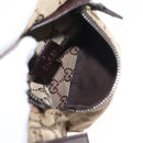 GUCCI GG Canvas Waist Bag Beige Silver 28566 Auth ka673-18