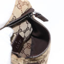 GUCCI GG Canvas Waist Bag Beige Silver 28566 Auth ka673-19