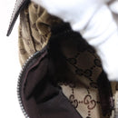 GUCCI GG Canvas Waist Bag Beige Silver 28566 Auth ka673-20