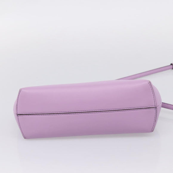 FENDI First Small Bag Shoulder Bag Leather Purple Silver 8BP129 Auth ka6730M