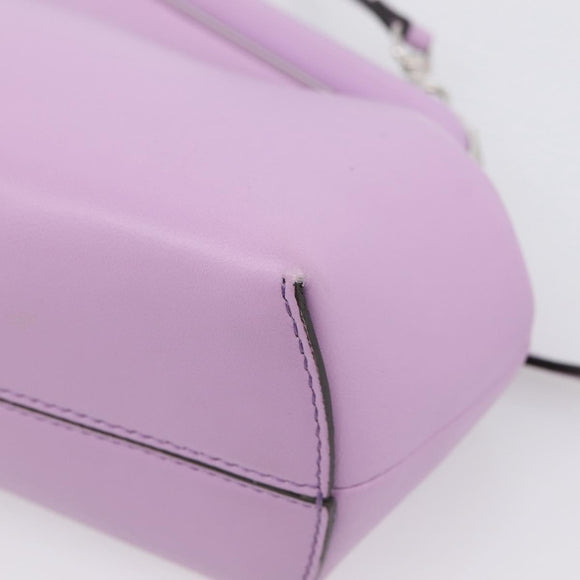 FENDI First Small Bag Shoulder Bag Leather Purple Silver 8BP129 Auth ka6730M