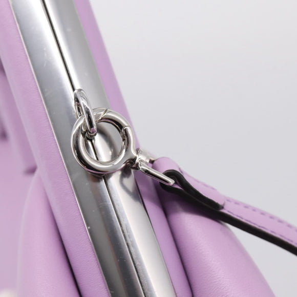 FENDI First Small Bag Shoulder Bag Leather Purple Silver 8BP129 Auth ka6730M