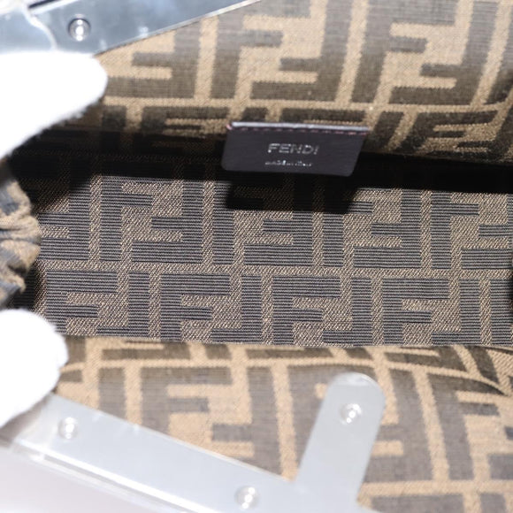 FENDI First Small Bag Shoulder Bag Leather Purple Silver 8BP129 Auth ka6730M