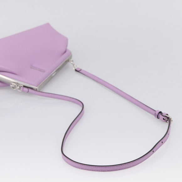 FENDI First Small Bag Shoulder Bag Leather Purple Silver 8BP129 Auth ka6730M