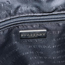 BURBERRY Nova Check Hand Bag PVC Leather Beige Silver Auth ka6732A-19