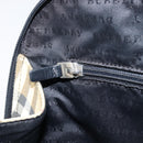 BURBERRY Nova Check Hand Bag PVC Leather Beige Silver Auth ka6732A-23