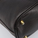 FENDI Hand Bag Leather Dark Brown Gold Tone Auth ka6733-8