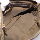 FENDI Hand Bag Leather Dark Brown Gold Tone Auth ka6733-11