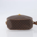 CELINE Macadam Shoulder Bag PVC Brown Gold Tone Auth ka6736A-10