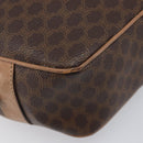 CELINE Macadam Shoulder Bag PVC Brown Gold Tone Auth ka6736A-16