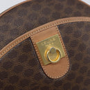 CELINE Macadam Shoulder Bag PVC Brown Gold Tone Auth ka6736A-15