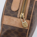 CELINE Macadam Shoulder Bag PVC Brown Gold Tone Auth ka6736A-16