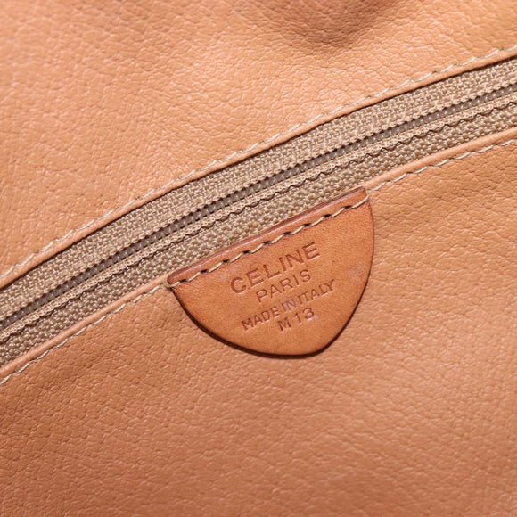 CELINE Macadam Shoulder Bag PVC Brown Gold Tone Auth ka6736A