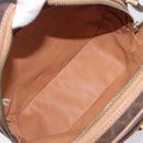 CELINE Macadam Shoulder Bag PVC Brown Gold Tone Auth ka6736A-18
