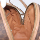 CELINE Macadam Shoulder Bag PVC Brown Gold Tone Auth ka6736A-21